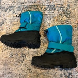 Kids Blue and Black Winter Boots